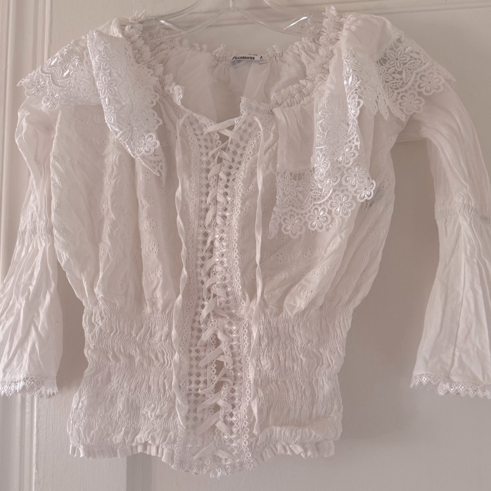 Harem Accessories  Cottagecore Fairy Lace Corset Crop Top
